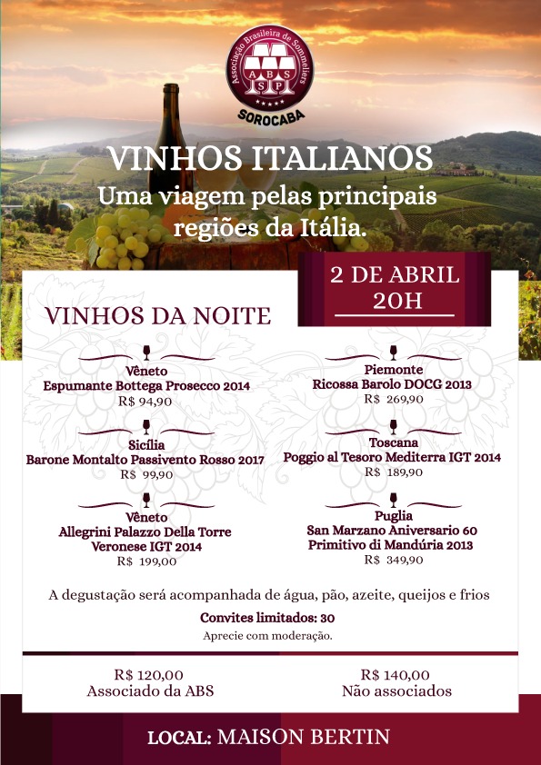 Vinhos Italianos: uma viagem pelas principais regiões da Itália